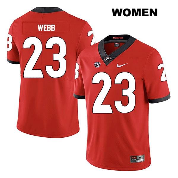 Georgia Bulldogs Women's Mark Webb #23 NCAA Legend Authentic Red Nike Stitched College Football Jersey LAG4456LT